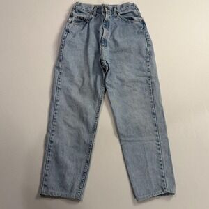 Lee Jeans Womens 10P Light Wash High Rise Tapered Leg Denim Mom Pants High Waist